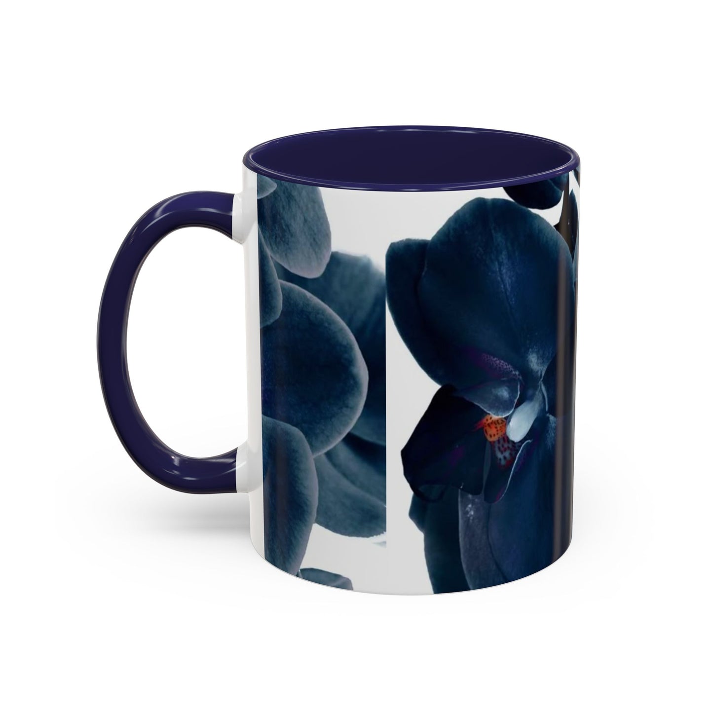 Elegant Orchid Accent Coffee Mug: Floral Drinkware for Home, Office, Gift, Mother's Day, Housewarming
