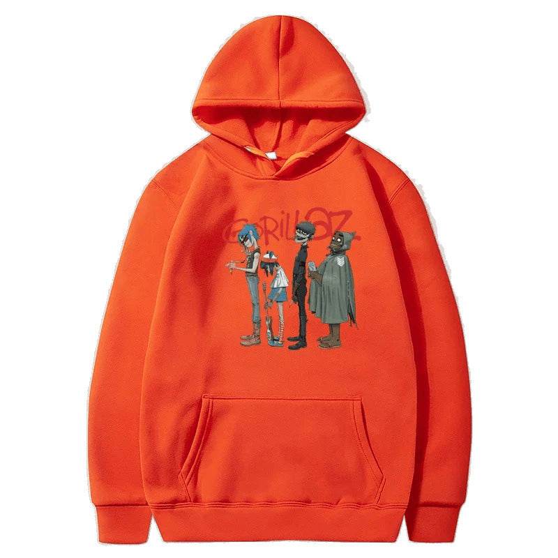 Spring GorillazPrinted Hoodie Unisex Long Sleeve Casual Jacket Trendy Versatile - IntuitiveEncBoutique