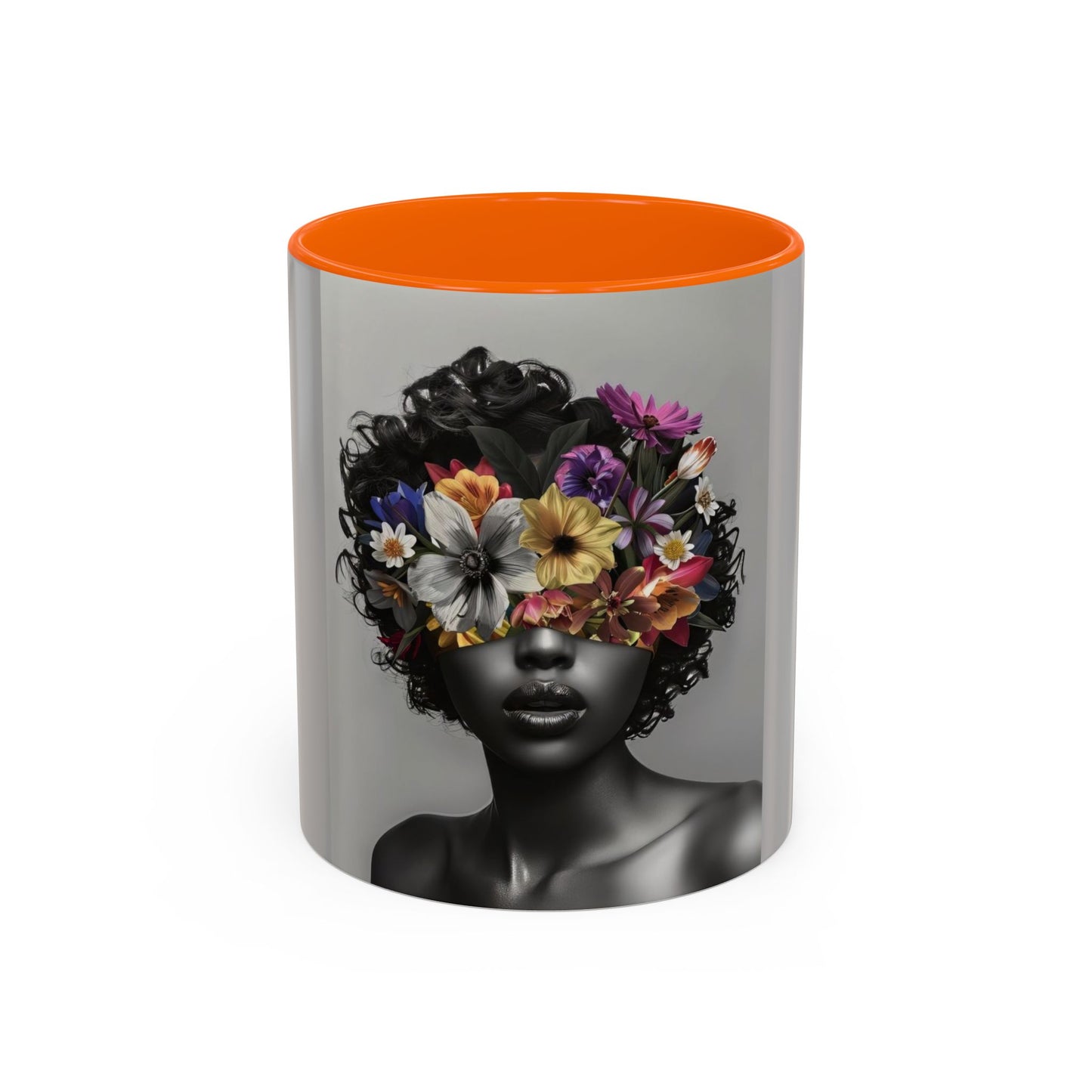 Floral Black Beauty Coffee Mug | Inspirational Drinkware for Coffee Lovers, Unique Gift for Her, Home Decor, Flower Lover's Mug
