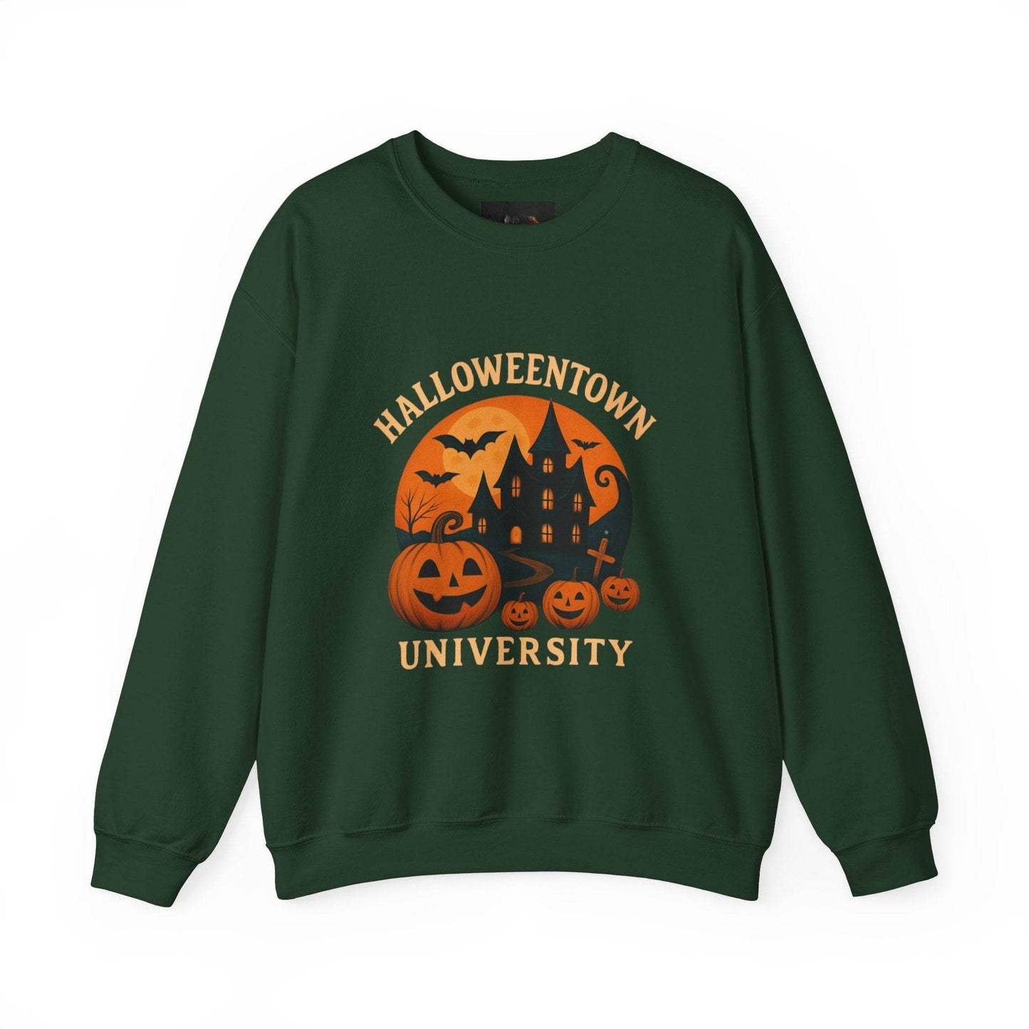 Halloween Town Crewneck Sweatshirt, Cozy Sweatshirt for Fall, Unisex Halloween Apparel, Spooky Season Gift, Halloween University Sweatshirt - IntuitiveEncBoutique