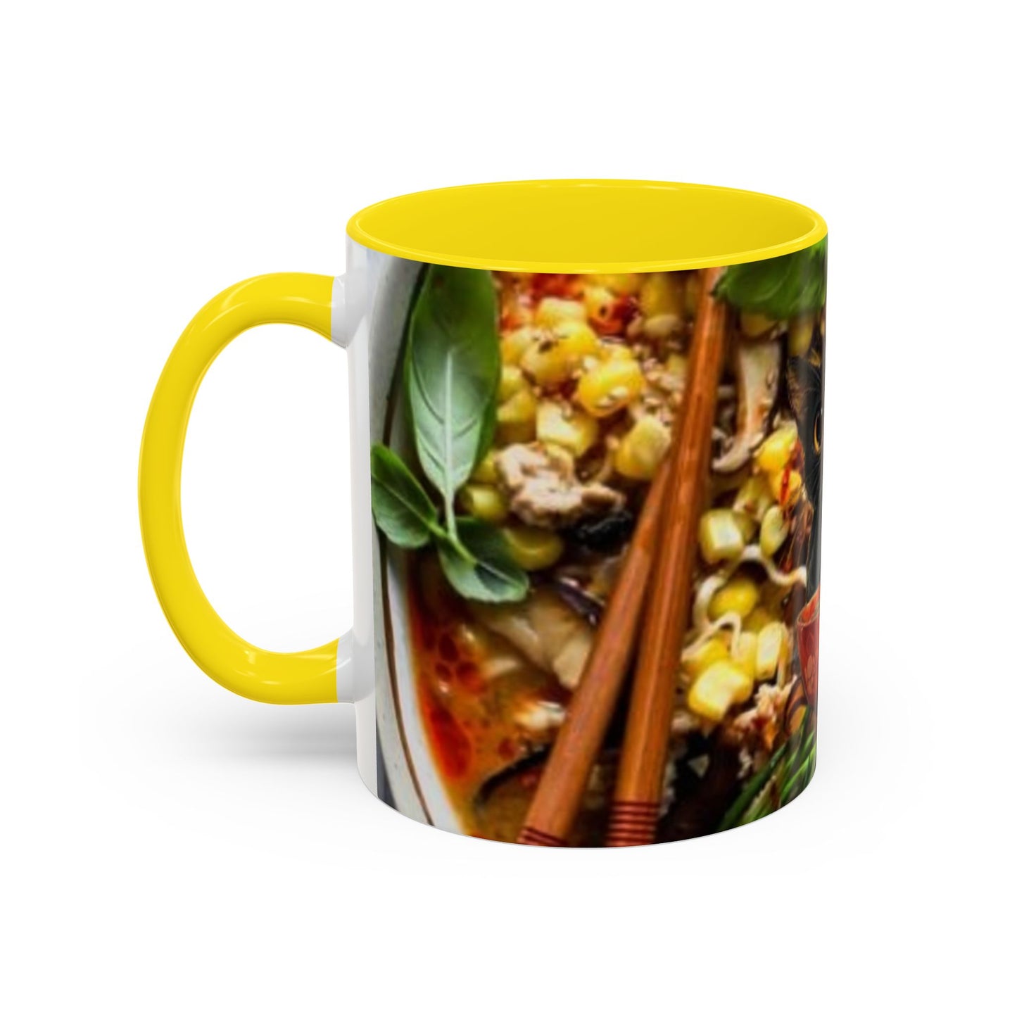Cute Cat Noodle Coffee Mug, Funny Cat Mug, Kitchen Decor, Cat Lover Gift, Ramen Themed Cup, Animal Lover Coffee Cup, Gift for Cat Owners