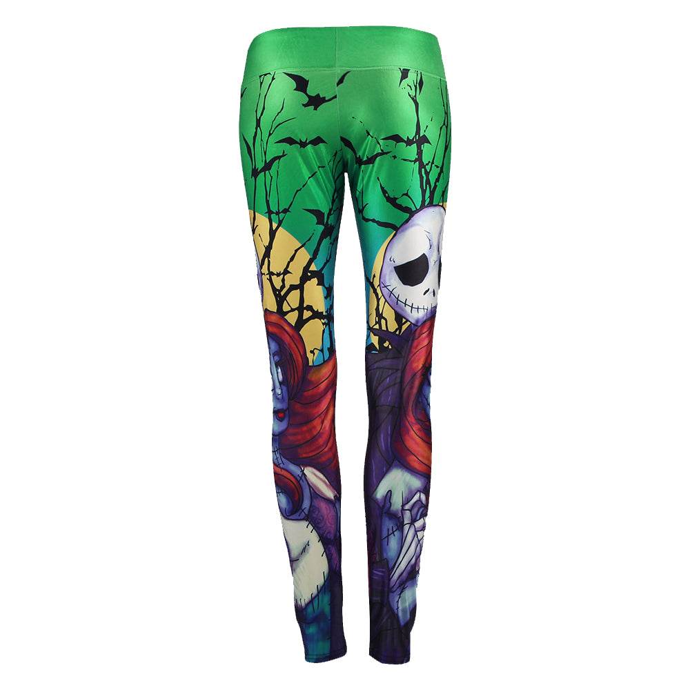 Autumn Jack Skellington Leggings Women Halloween The Nightmare Before Christmas Legging Party Cosplay Printed Leggings - IntuitiveEncBoutique