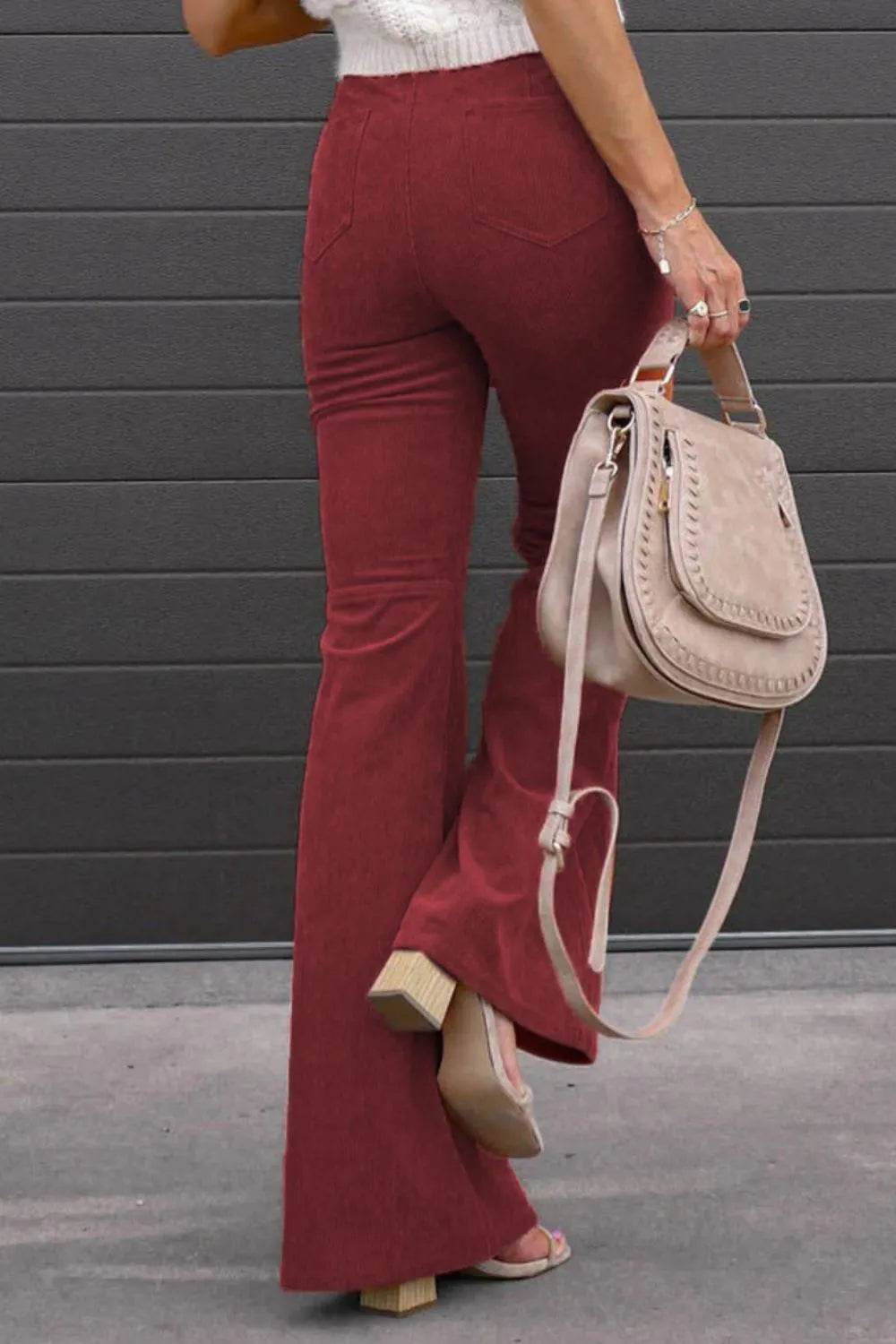 Full Size Hight Waist Bootcut Pants Plus Size - IntuitiveEncBoutique