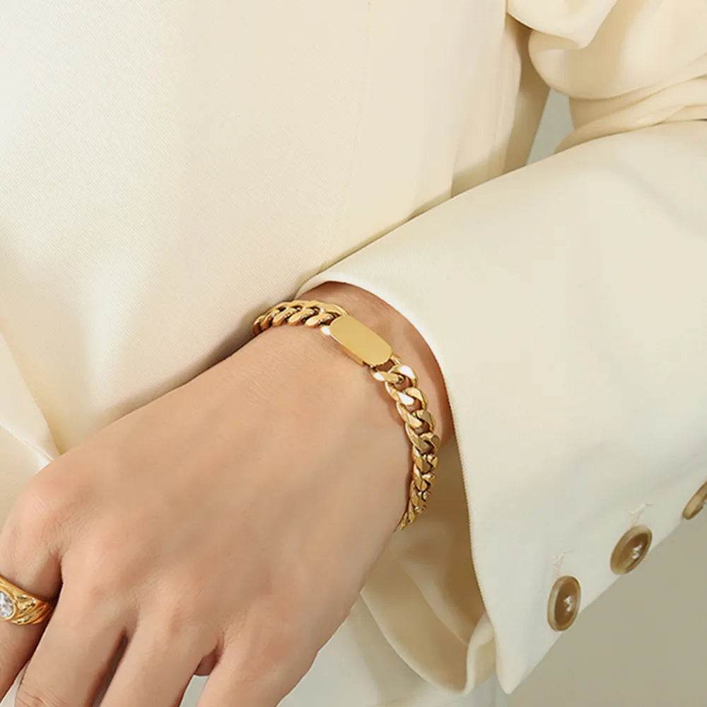 18K Gold-Plated Titanium Steel Bracelet - IntuitiveEncBoutique