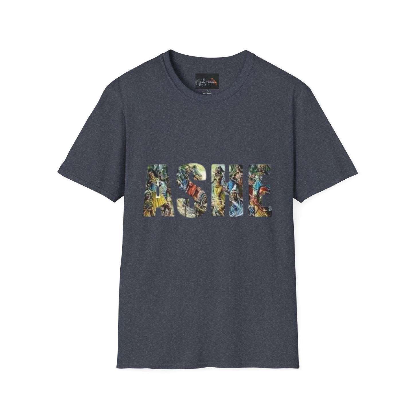 ASHE Graphic T-Shirt, Unisex Softstyle Tee, Vibrant Artistic Apparel, Gift for Nature Lovers, Casual Wear, Everyday Essentials