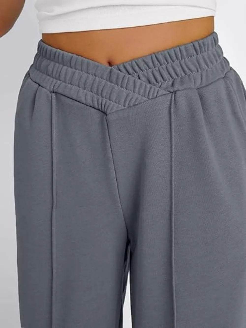 Elastic Waist Wide Leg Pants - IntuitiveEncBoutique