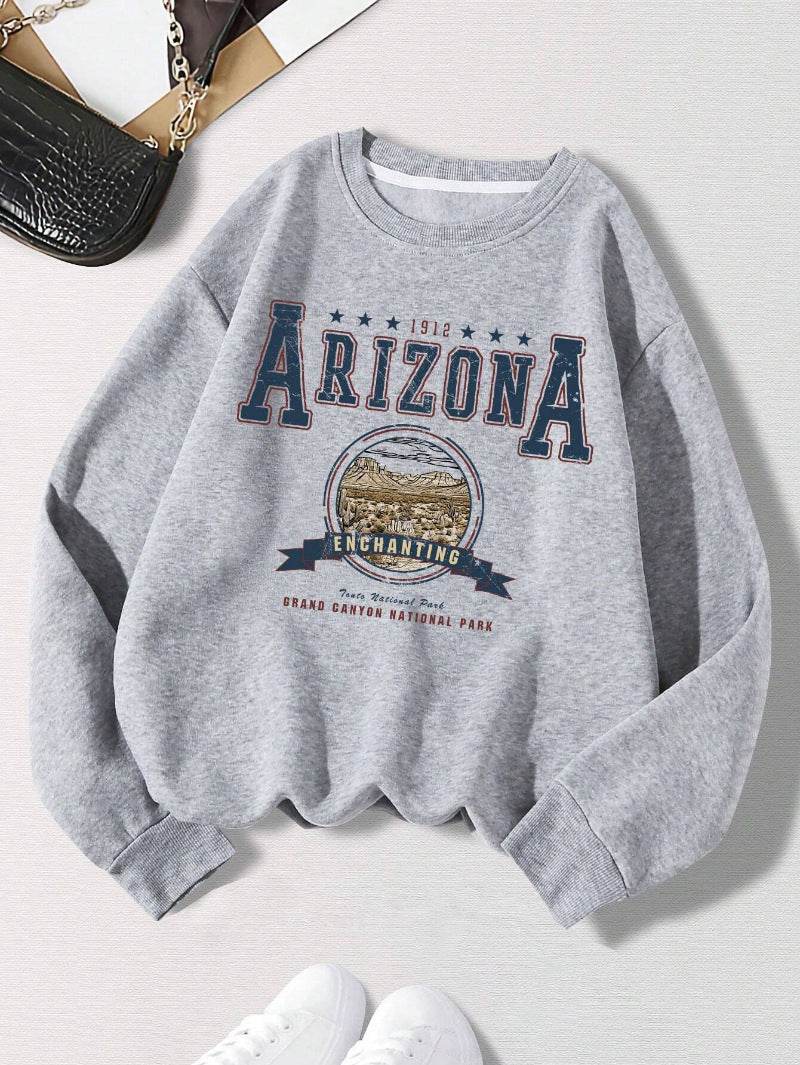 Fashion Woman Sweatshirts Arizona Natlonal Park Prints Pullo - IntuitiveEncBoutique