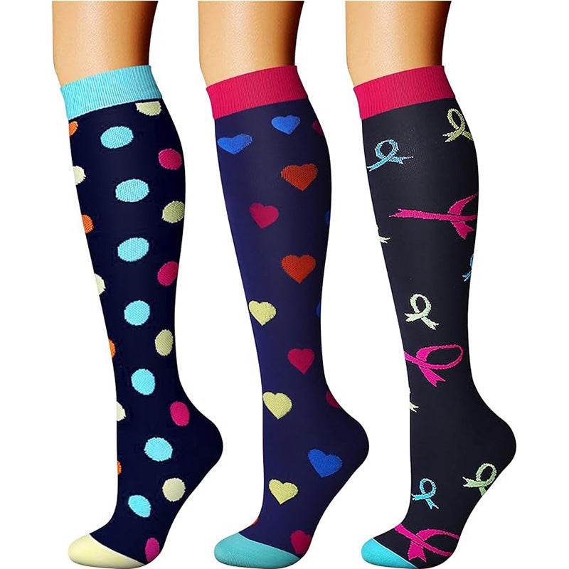 Sports pressure socks long tube socks calf socks compression socks skipping rope elastic cycling socks - IntuitiveEncBoutique