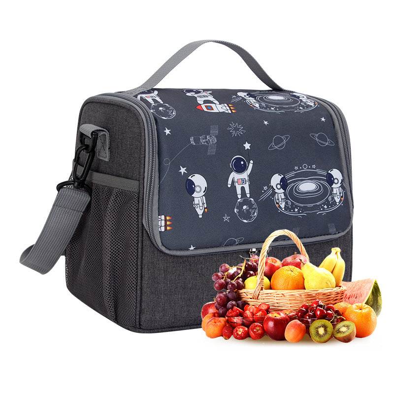 Large capacity thick waterproof heat preservation space walk series lunch box bag - IntuitiveEncBoutique