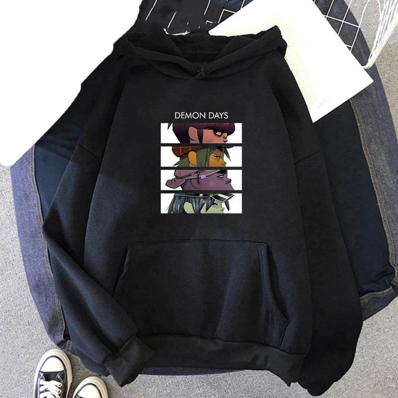 Pattern Printed Hooded Sweatshirt Unisex Long Sleeve Casual Jacket Fashion Versatile - IntuitiveEncBoutique