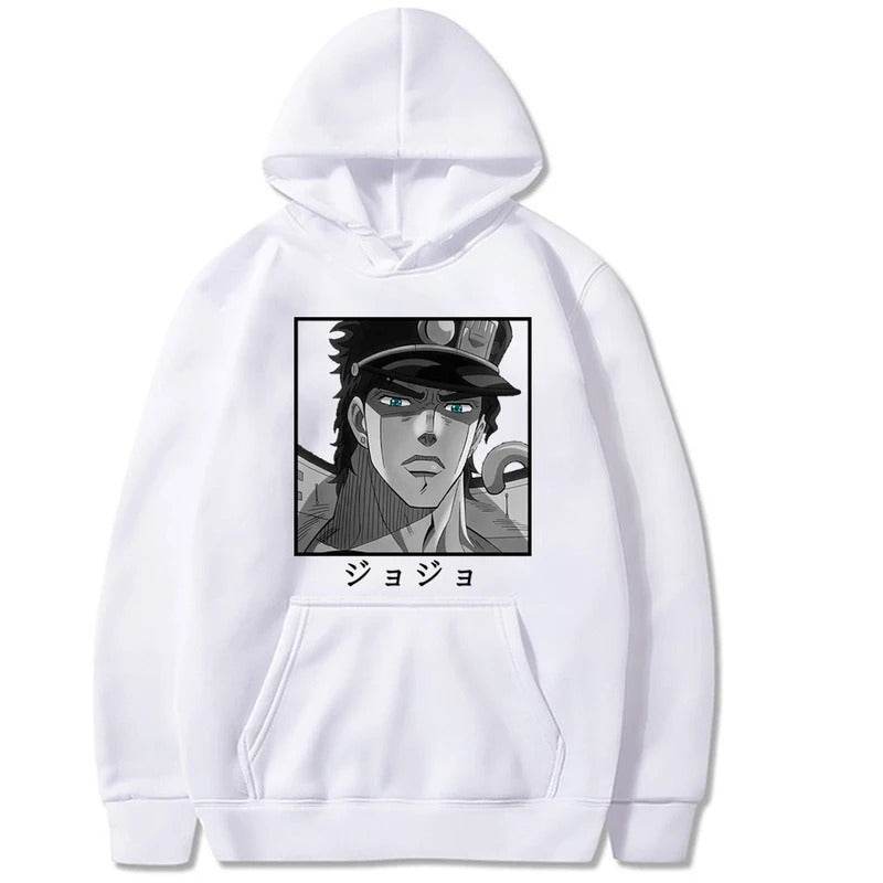 JOJO's Bizarre Adventure Anime Print Hooded Sweatshirt Unisex Long Sleeve Casual Jacket - IntuitiveEncBoutique