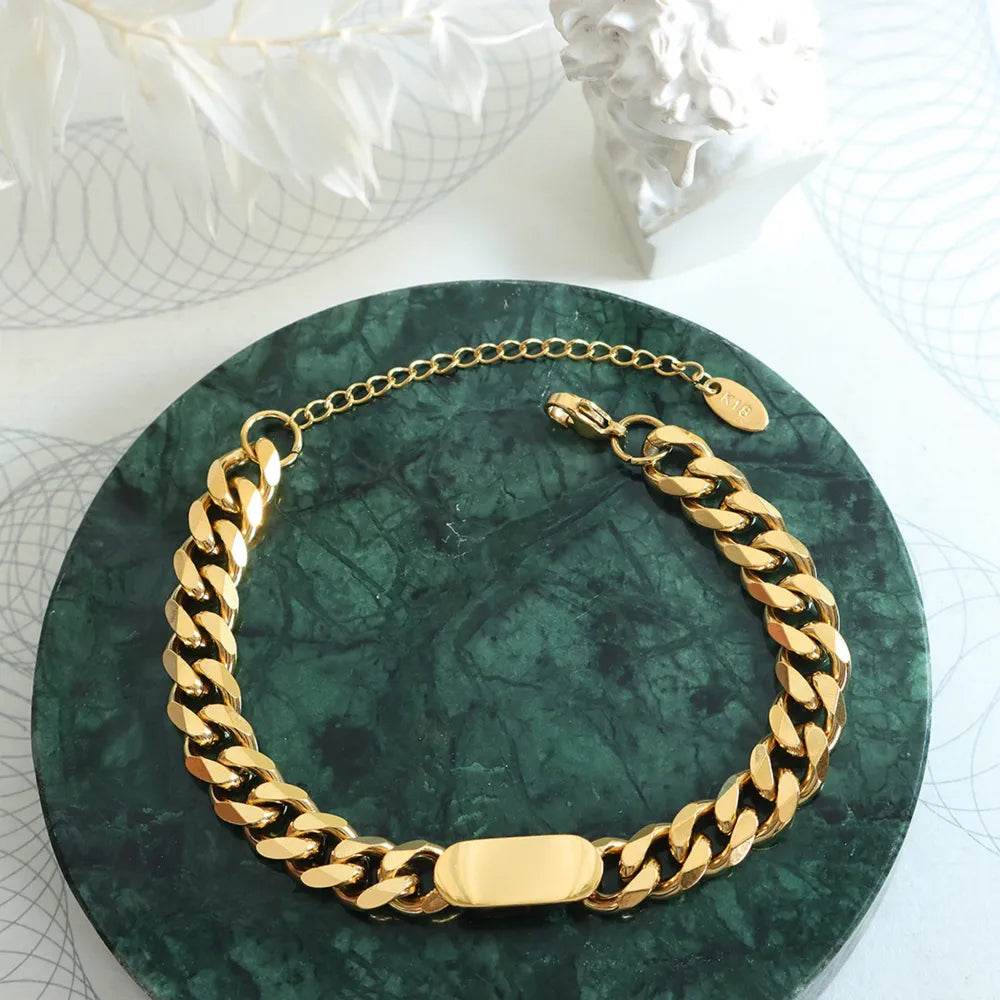 18K Gold-Plated Titanium Steel Bracelet - IntuitiveEncBoutique