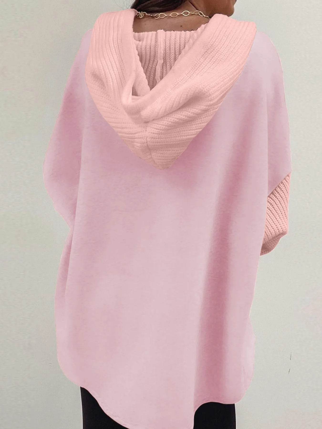 Drawstring Button Front Hoodie - IntuitiveEncBoutique