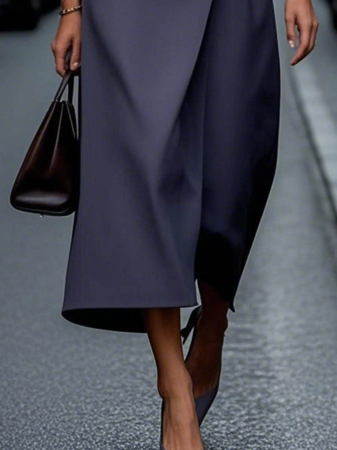 Round Neck Sleeveless Midi Sheath Dress - IntuitiveEncBoutique
