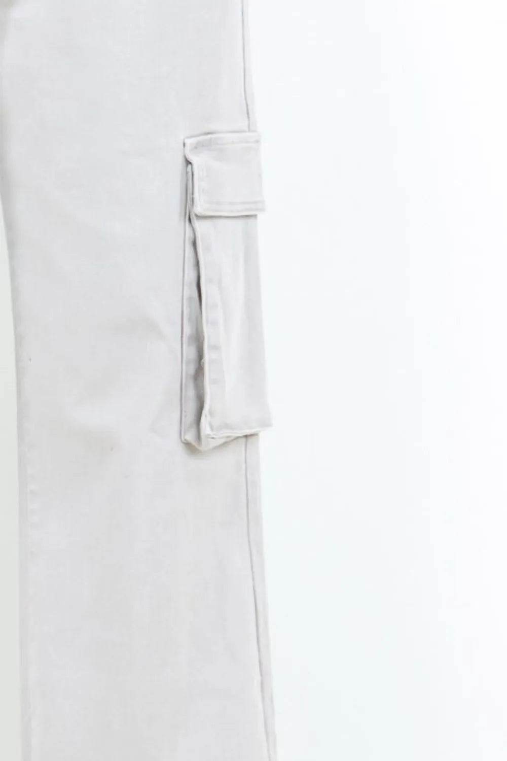 American Bazi Full Size Drawstring Wide Leg Cargo Pants Plus Size - IntuitiveEncBoutique