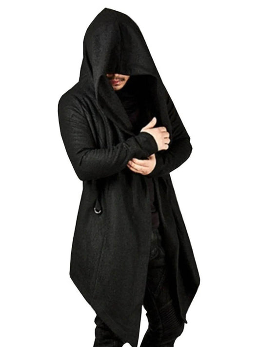 Men's Plus Size Long Sleeve Hooded Coat - IntuitiveEncBoutique