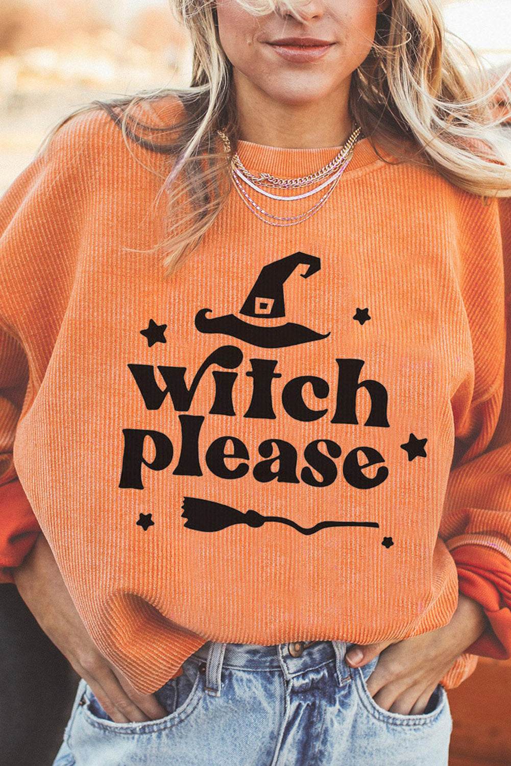 WITCH PLEASE Graphic Dropped Shoulder Sweatshirt - IntuitiveEncBoutique