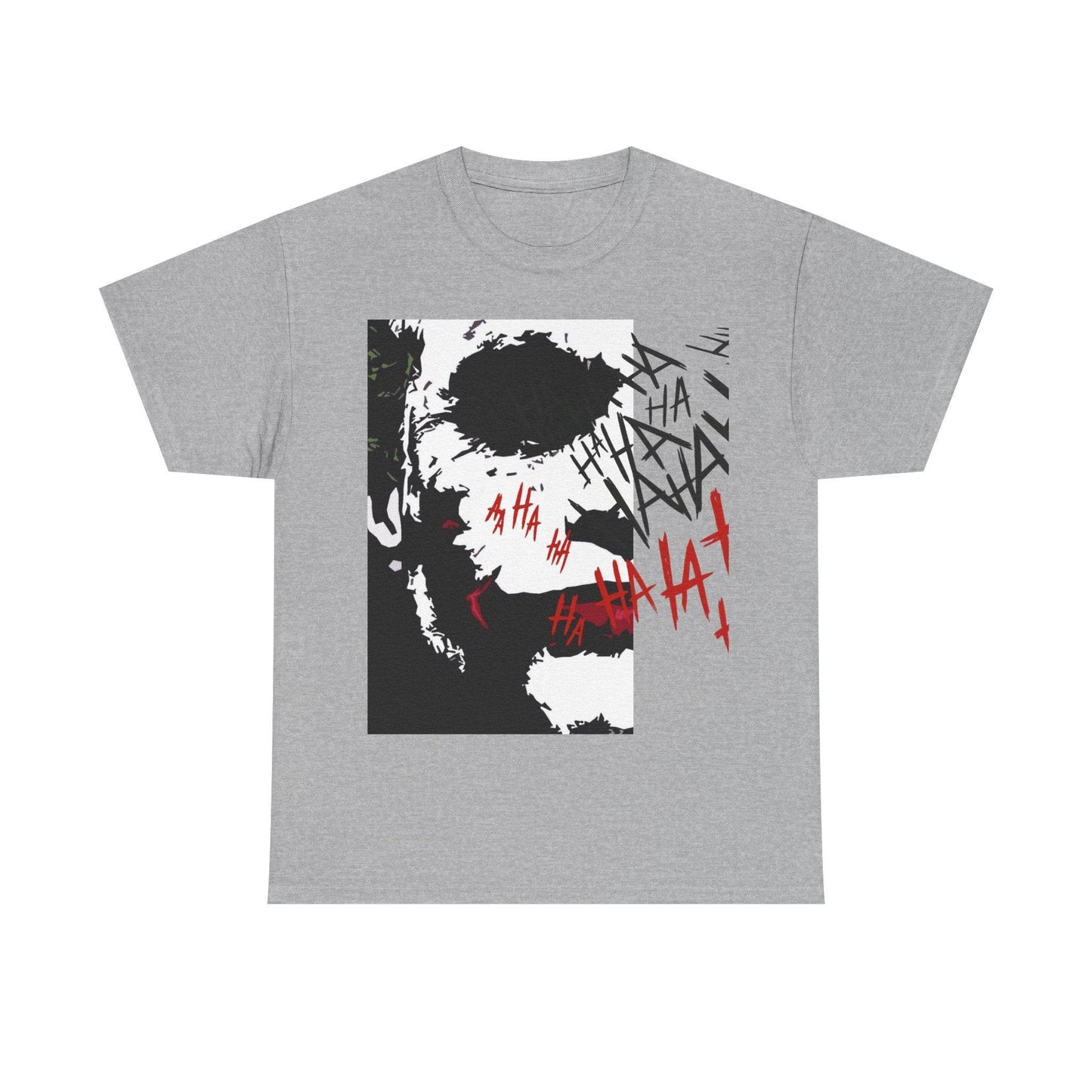 Unisex Heavy Cotton Tee - Joker Inspired Graphic Tee, Casual Wear, Perfect for Halloween, Movie Fans, Gift Idea, Streetwear - IntuitiveEncBoutique