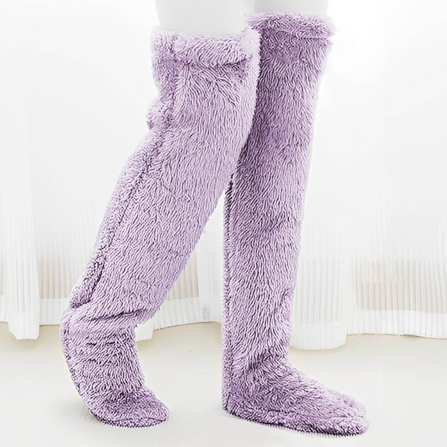 Thick leg warmers, knee pads, warm plush pants, long leg exposed socks - IntuitiveEncBoutique