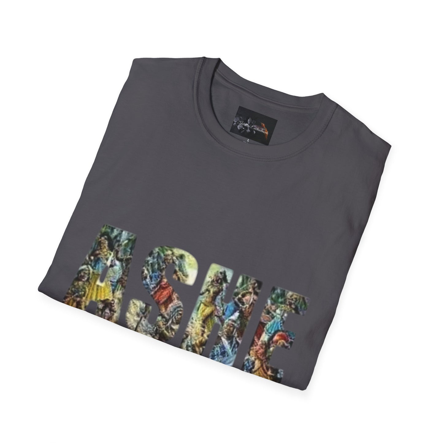 ASHE Graphic T-Shirt, Unisex Softstyle Tee, Vibrant Artistic Apparel, Gift for Nature Lovers, Casual Wear, Everyday Essentials