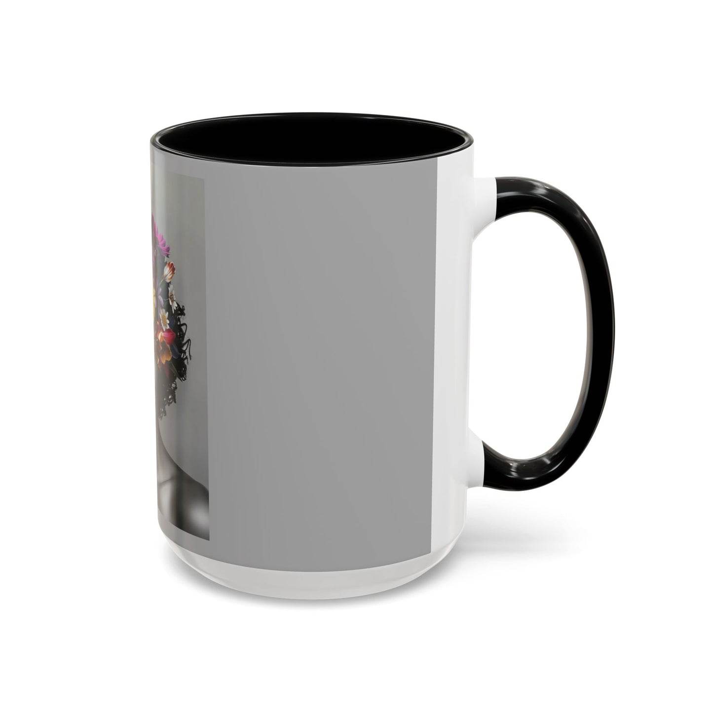 Floral Black Beauty Coffee Mug | Inspirational Drinkware for Coffee Lovers, Unique Gift for Her, Home Decor, Flower Lover's Mug