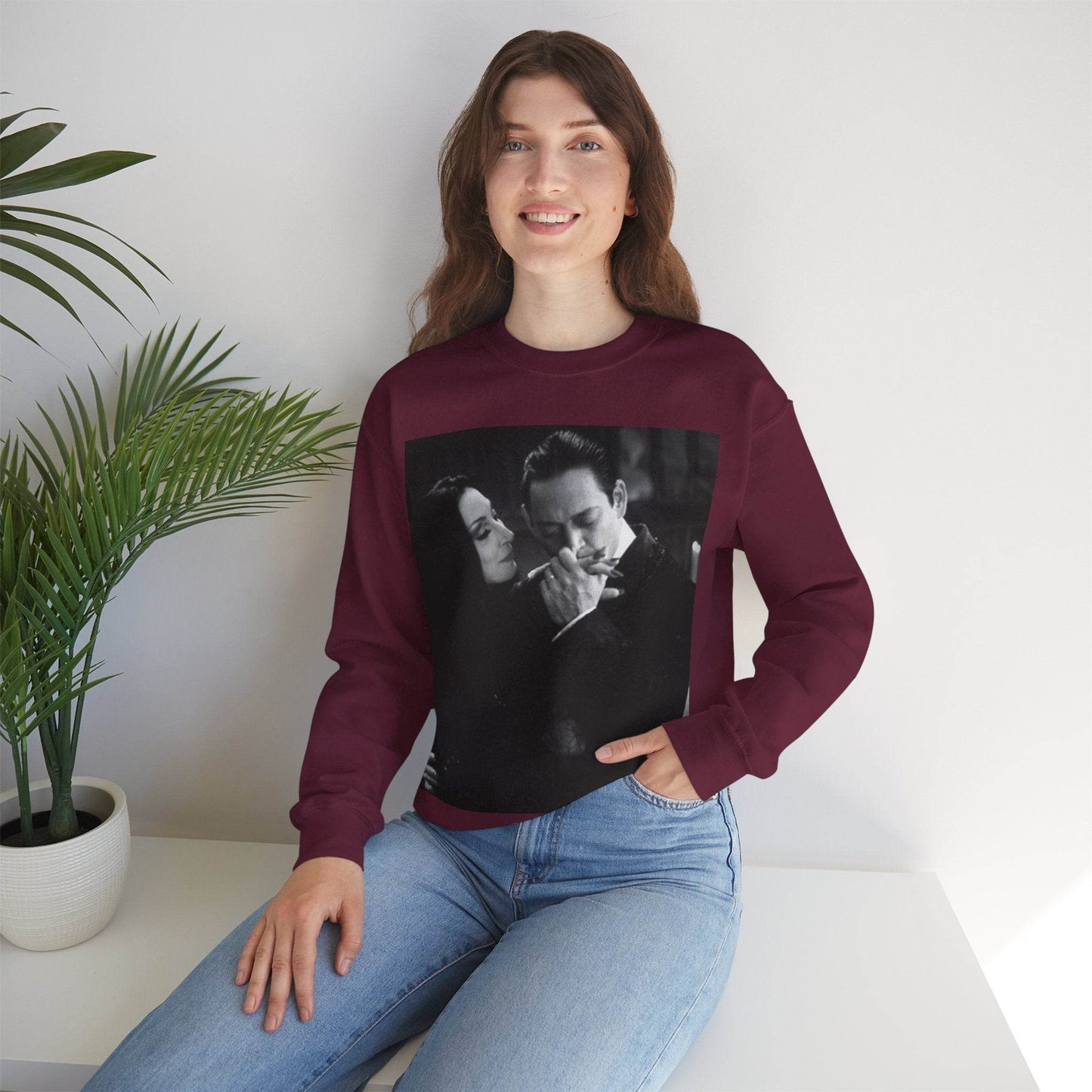 Couple Gothic Unisex Sweatshirt - Gomes & Morticia Design - IntuitiveEncBoutique