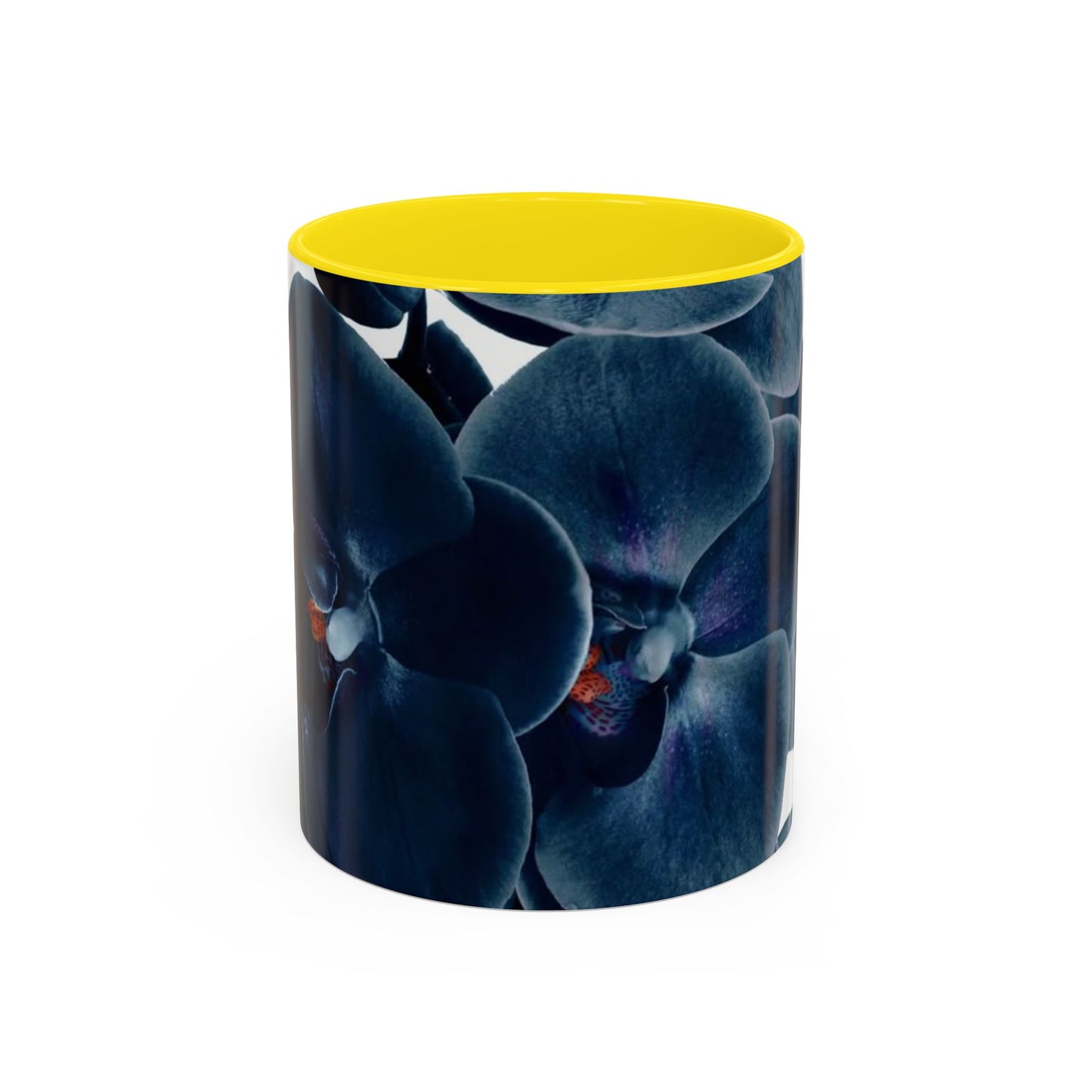 Elegant Orchid Accent Coffee Mug: Floral Drinkware for Home, Office, Gift, Mother's Day, Housewarming