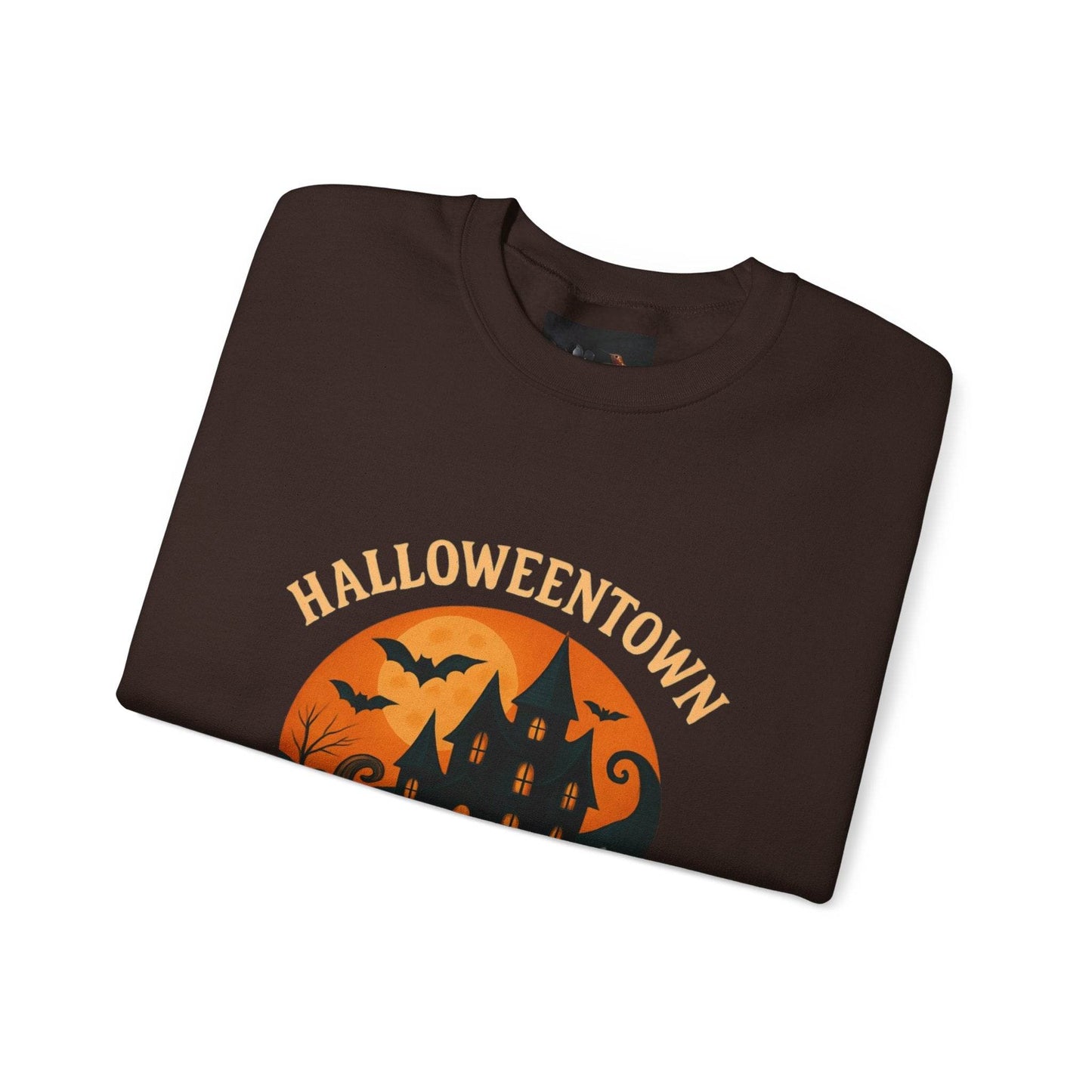 Halloween Town Crewneck Sweatshirt, Cozy Sweatshirt for Fall, Unisex Halloween Apparel, Spooky Season Gift, Halloween University Sweatshirt - IntuitiveEncBoutique