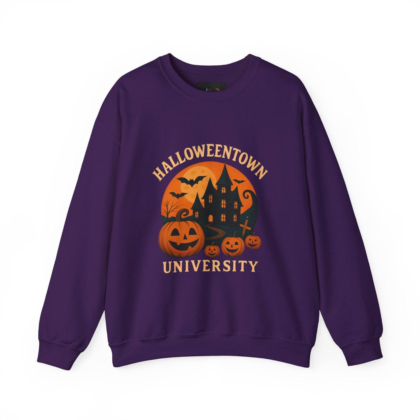 Halloween Town Crewneck Sweatshirt, Cozy Sweatshirt for Fall, Unisex Halloween Apparel, Spooky Season Gift, Halloween University Sweatshirt - IntuitiveEncBoutique
