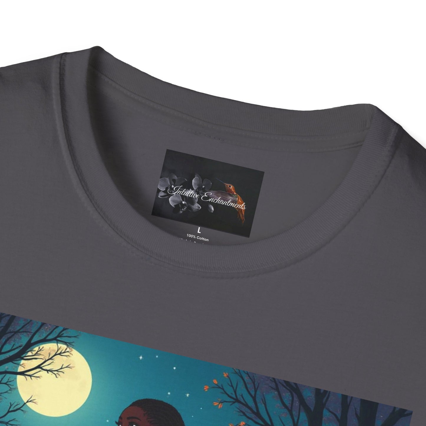 Moonlit Silhouette Unisex T-Shirt, Softstyle Tee for Nature Lovers, Perfect for Gifts and Everyday Wear