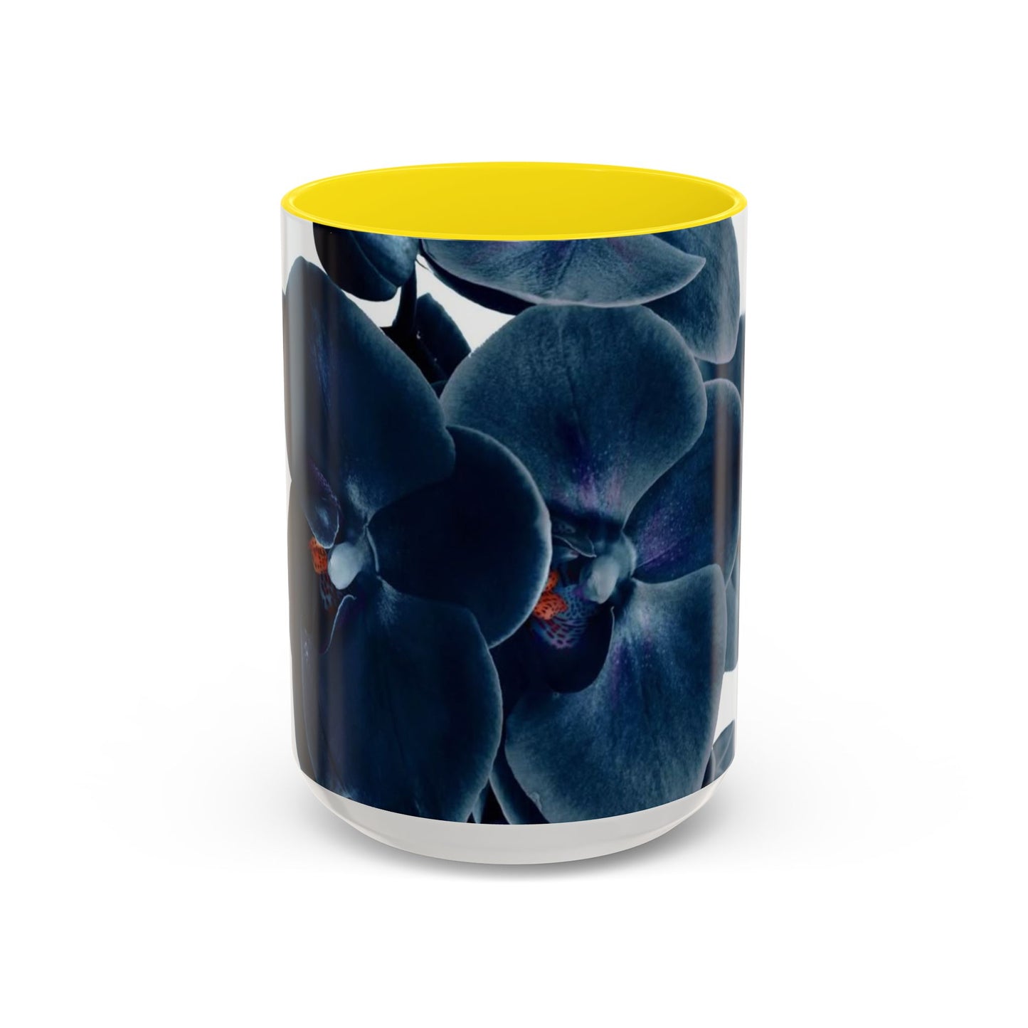 Elegant Orchid Accent Coffee Mug: Floral Drinkware for Home, Office, Gift, Mother's Day, Housewarming