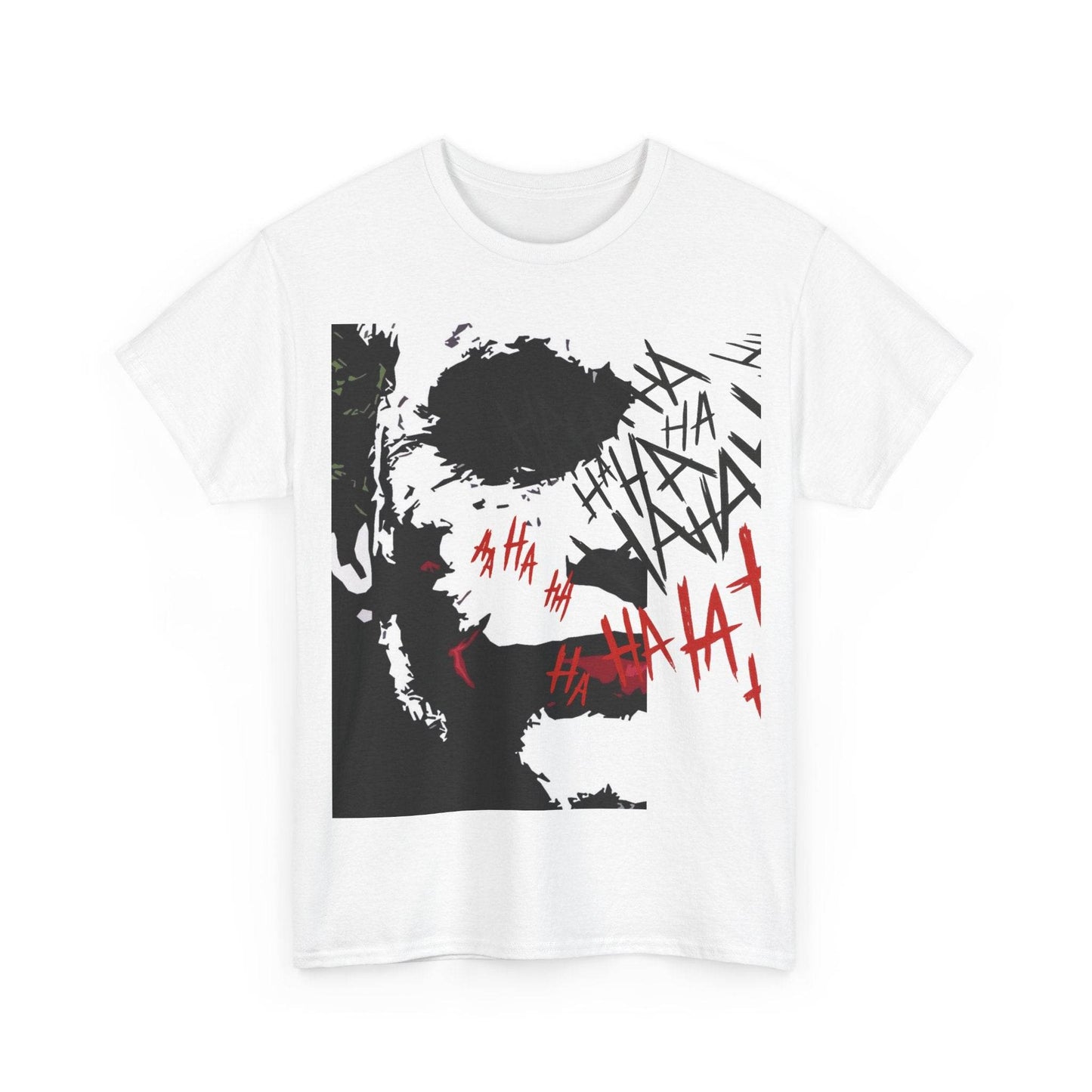 Unisex Heavy Cotton Tee - Joker Inspired Graphic Tee, Casual Wear, Perfect for Halloween, Movie Fans, Gift Idea, Streetwear - IntuitiveEncBoutique
