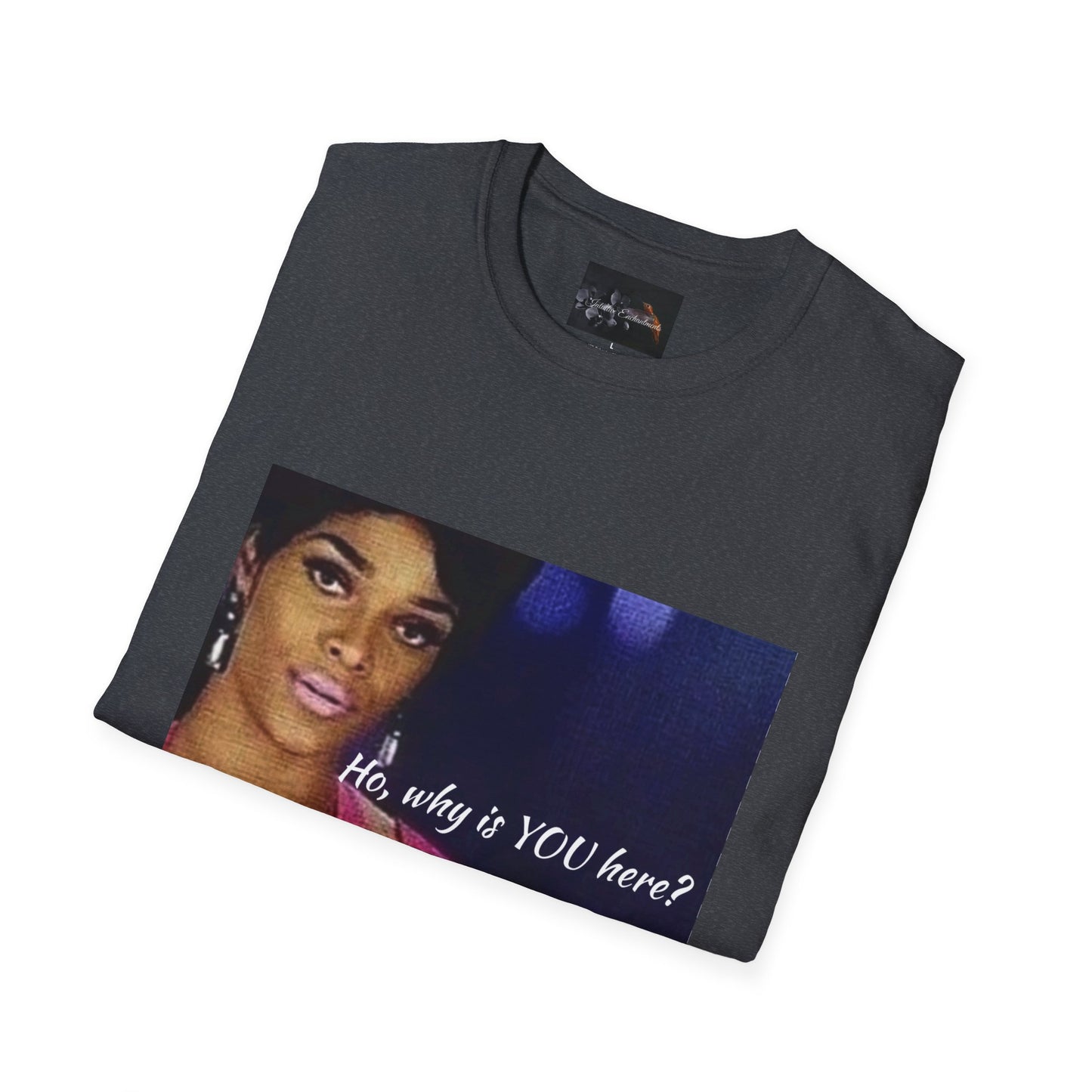 Funny Graphic Tee: "Ho, why is YOU here?" T-Shirt, Trendy Casual Wear, Gift for Friends, LGBTQ Pride Apparel, Funny Statement Shirt