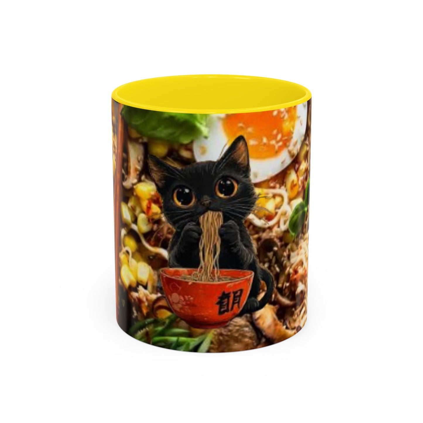 Cute Cat Noodle Coffee Mug, Funny Cat Mug, Kitchen Decor, Cat Lover Gift, Ramen Themed Cup, Animal Lover Coffee Cup, Gift for Cat Owners