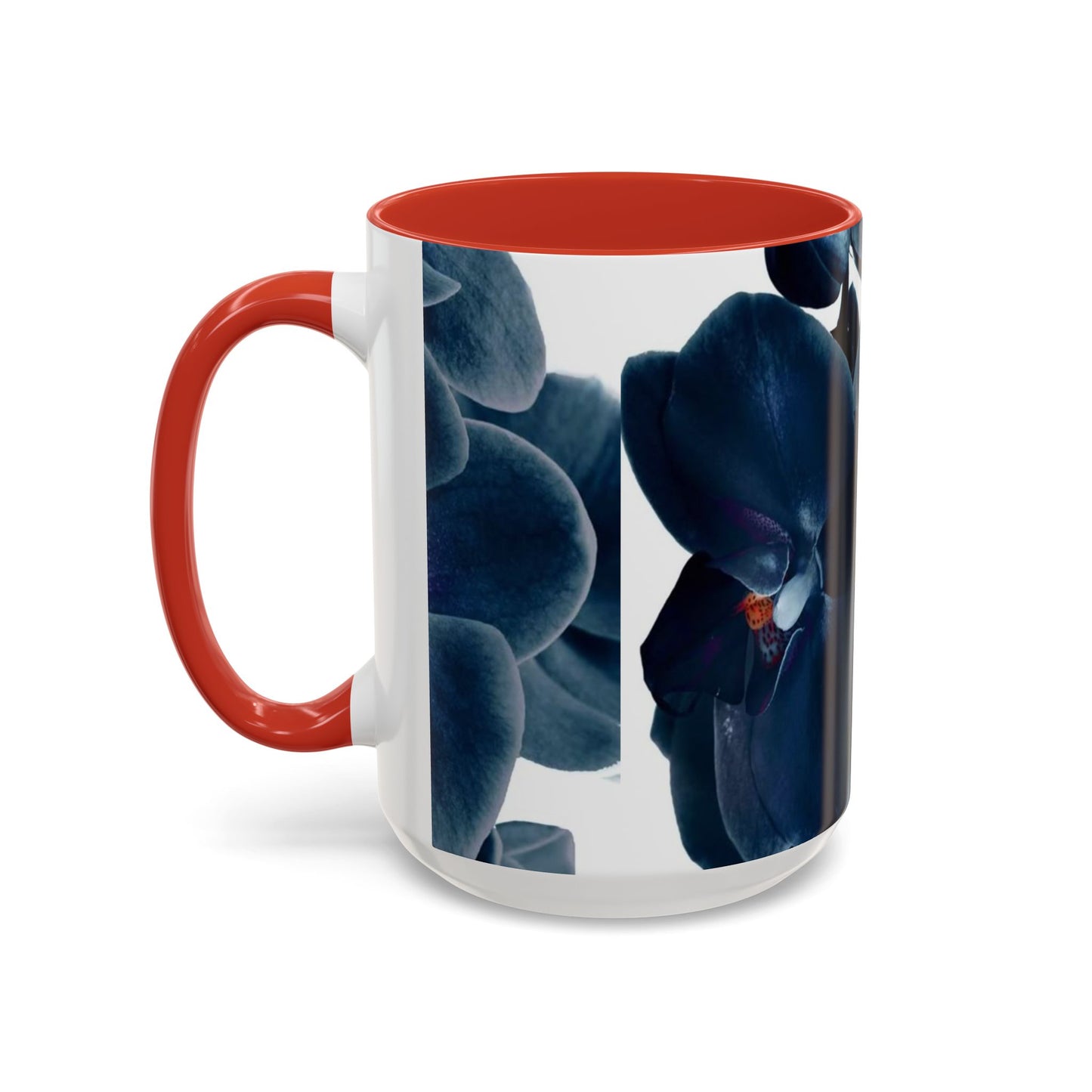 Elegant Orchid Accent Coffee Mug: Floral Drinkware for Home, Office, Gift, Mother's Day, Housewarming