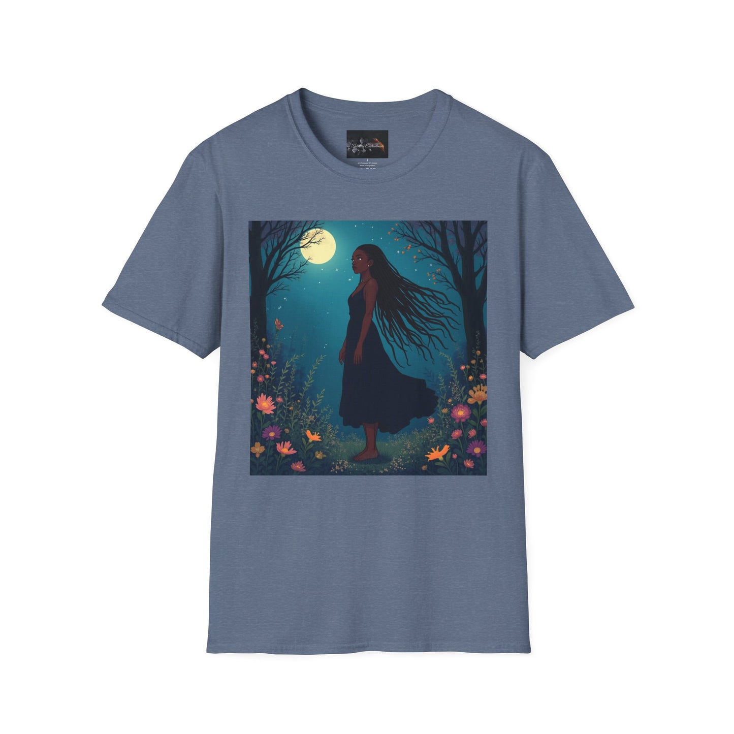 Moonlit Silhouette Unisex T-Shirt, Softstyle Tee for Nature Lovers, Perfect for Gifts and Everyday Wear