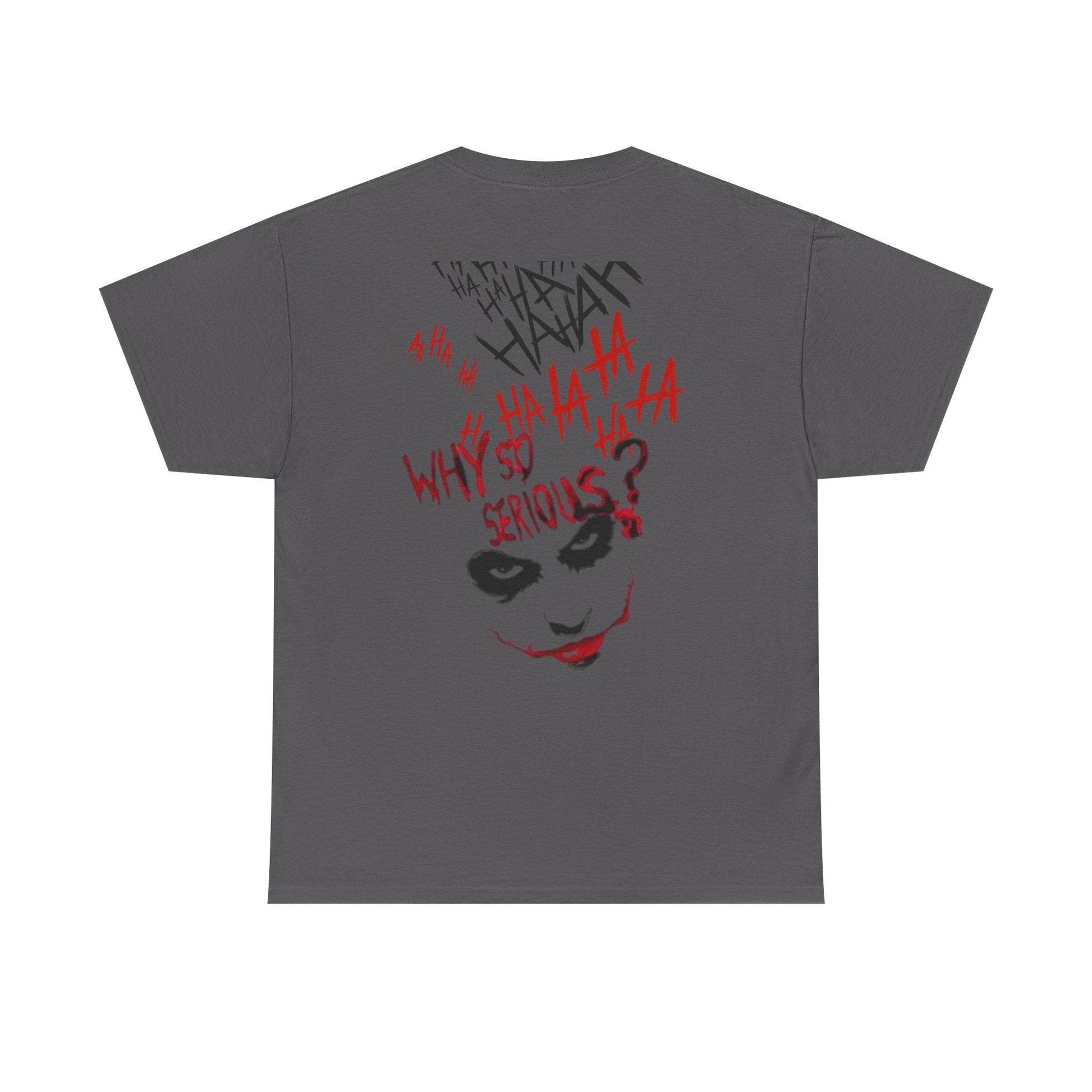 Unisex Heavy Cotton Tee - Joker Inspired Graphic Tee, Casual Wear, Perfect for Halloween, Movie Fans, Gift Idea, Streetwear - IntuitiveEncBoutique
