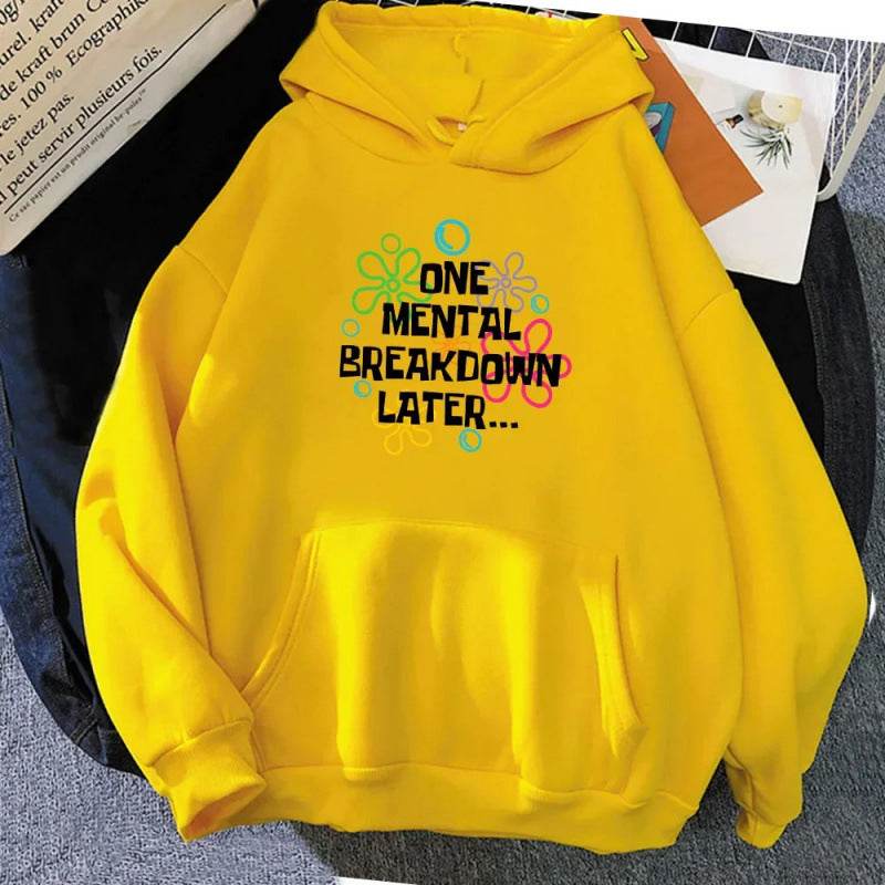 Spring Letter Pattern Printed Hooded Sweatshirt Unisex Long Sleeve Casual Jacket Trendy Student Versatile - IntuitiveEncBoutique