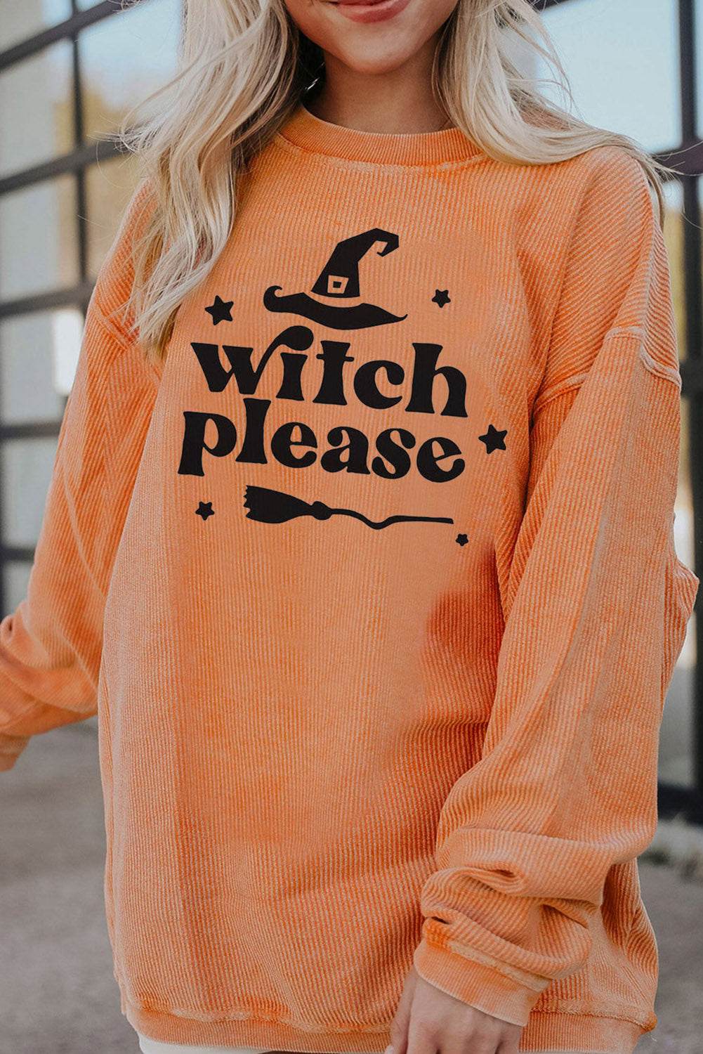 WITCH PLEASE Graphic Dropped Shoulder Sweatshirt - IntuitiveEncBoutique