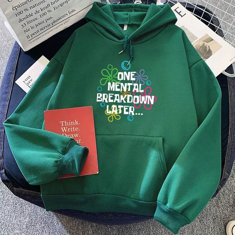Spring Letter Pattern Printed Hooded Sweatshirt Unisex Long Sleeve Casual Jacket Trendy Student Versatile - IntuitiveEncBoutique