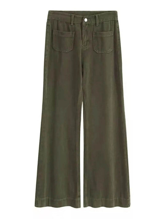 Full Size Wide Leg Pants with Pockets Plus Size - IntuitiveEncBoutique
