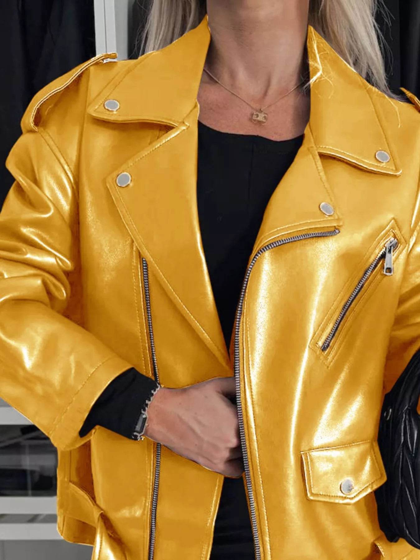 Full Size Zip Up Long Sleeve Jacket Plus Size - IntuitiveEncBoutique