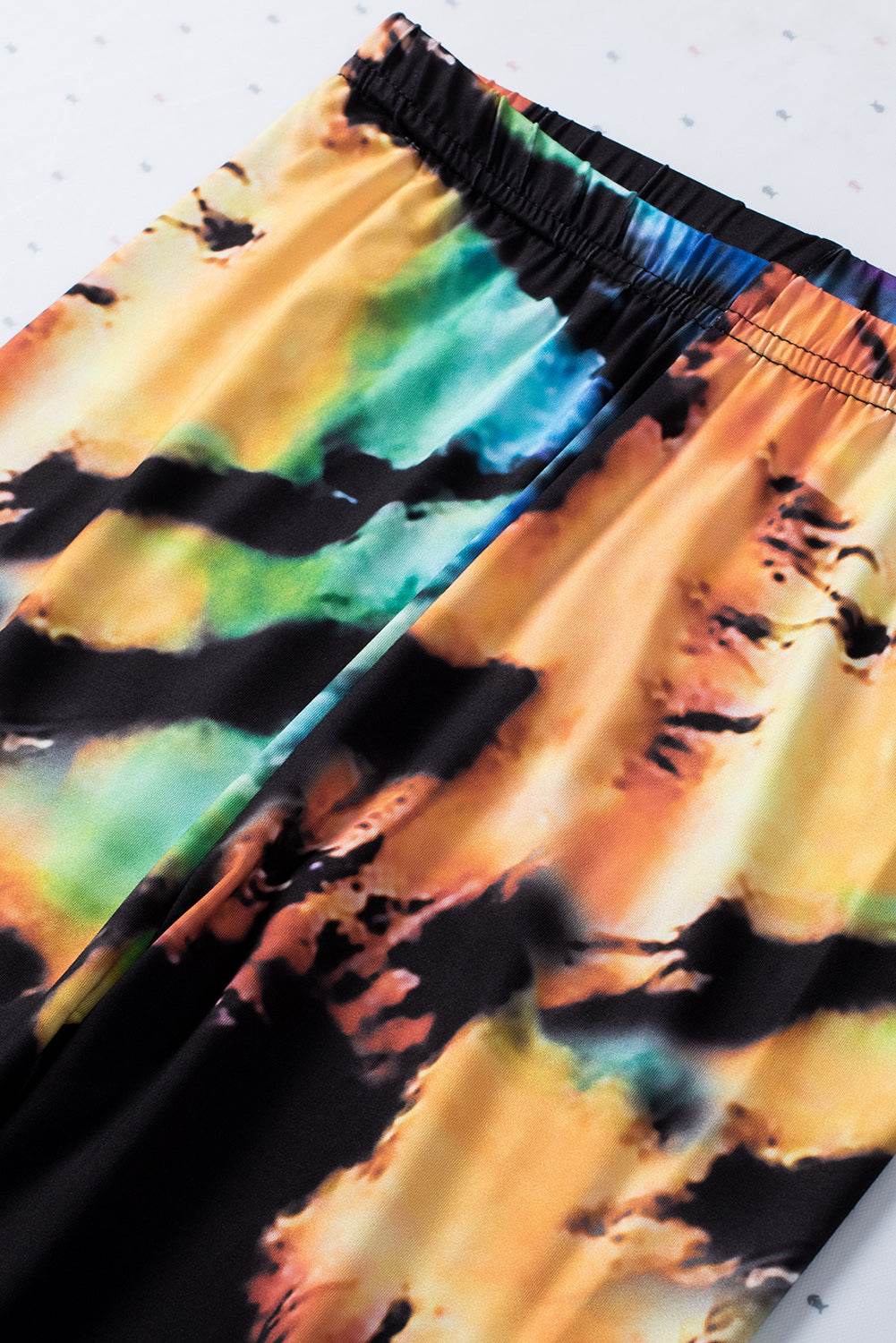 Multicolor Tie Dye Hollow Out Fitness Activewear Leggings - IntuitiveEncBoutique