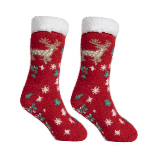 Christmas Floor Socks Indoor Home Sleep Winter Plush Thick Long Socks Women's Postpartum Socks Anti slip - IntuitiveEncBoutique
