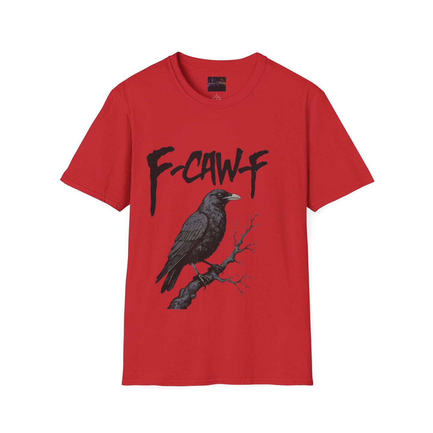F-Caw-F Unisex Softstyle T-Shirt | Casual Wear, Bird Lover Gift, Trendy Fashion, Outdoor Adventure Tee, Eco-Friendly Apparel