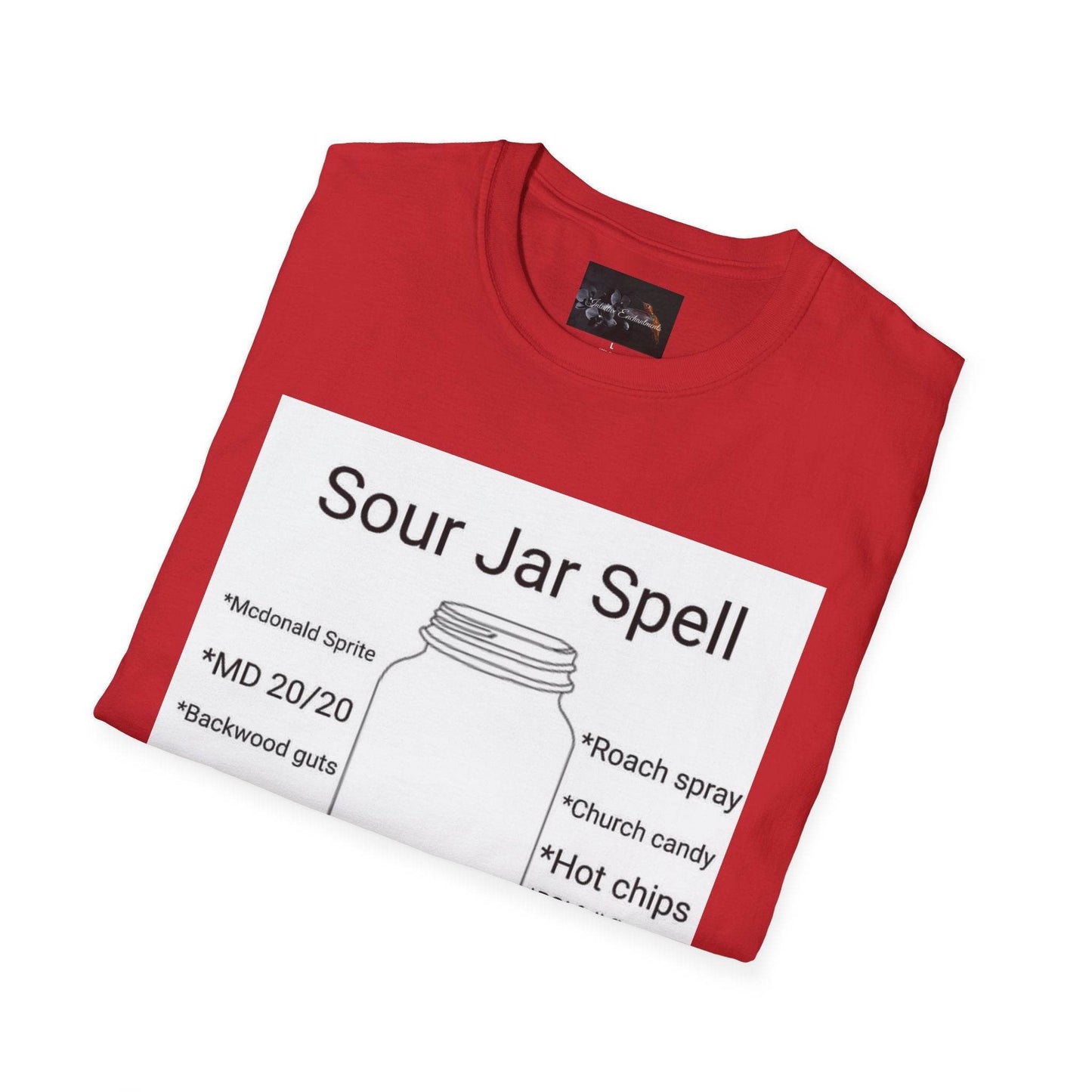 Sour Jar Spell T-Shirt for Witches, Unisex Softstyle Tee, Ideal for Magical Practitioners, Spell Casting, Witchcraft Gift, Summer Solstice - IntuitiveEncBoutique
