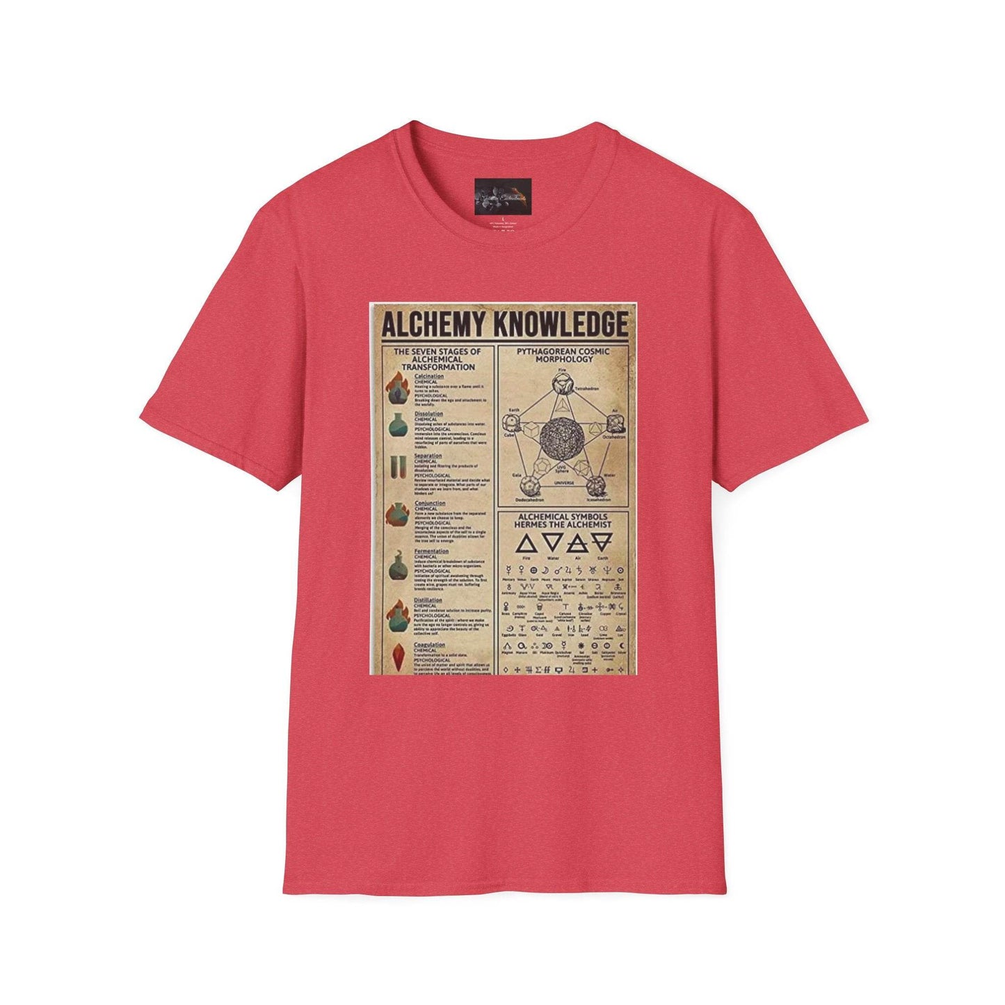 Alchemy Knowledge Unisex T-Shirt, Vintage-style Graphic Tee, Gift for Historians, Science Lovers, Unique Learning Shirt, Educational Apparel - IntuitiveEncBoutique