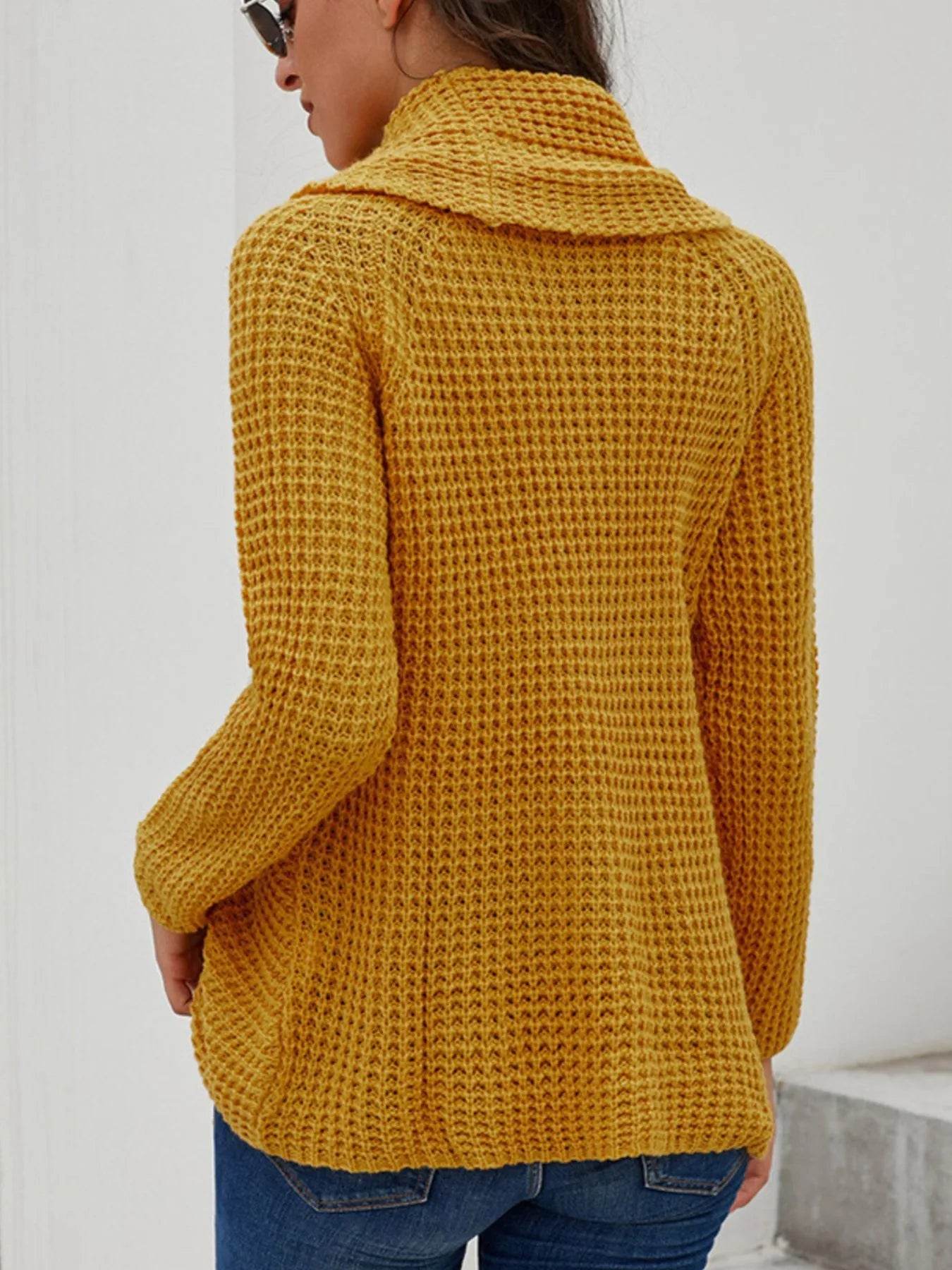 Full Size Texture Turtleneck Long Sleeve Sweater Plus Size - IntuitiveEncBoutique