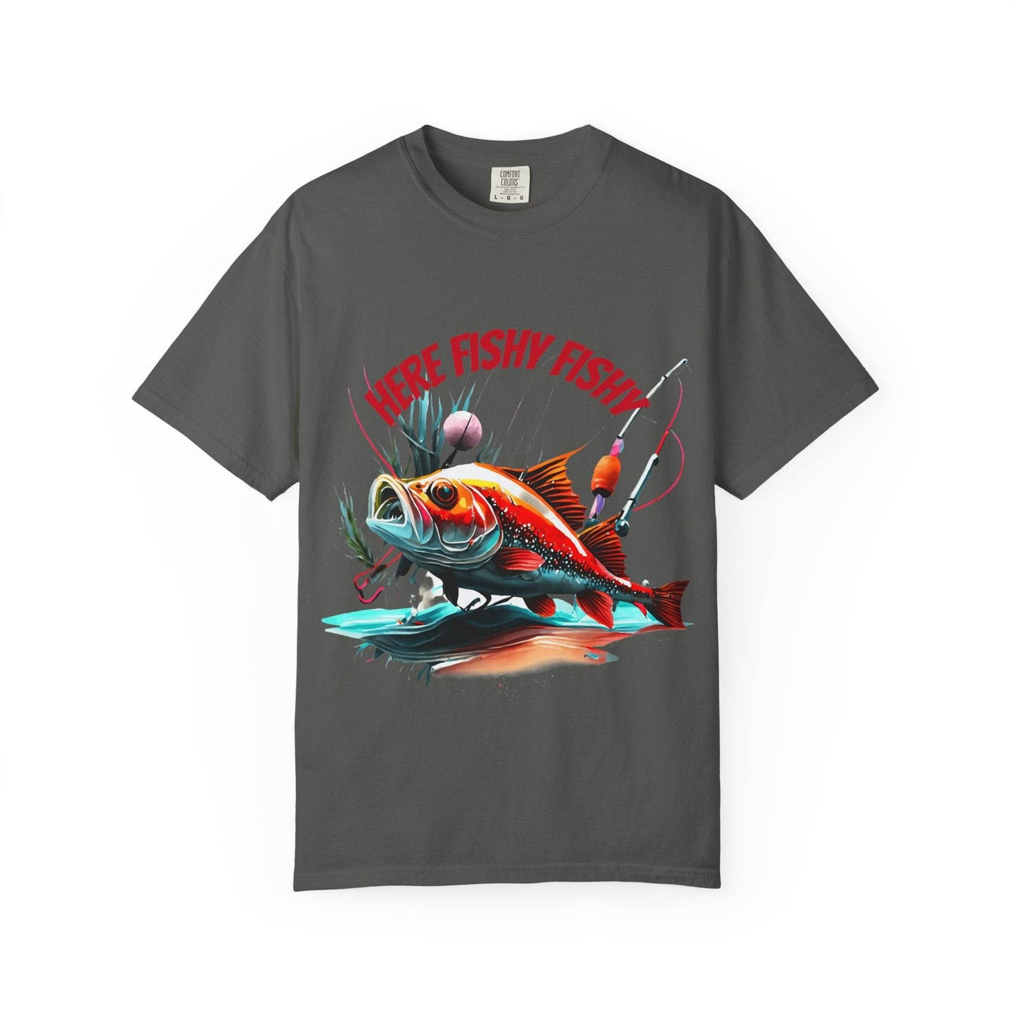 Fishing Themed Unisex Garment-Dyed T-shirt - IntuitiveEncBoutique