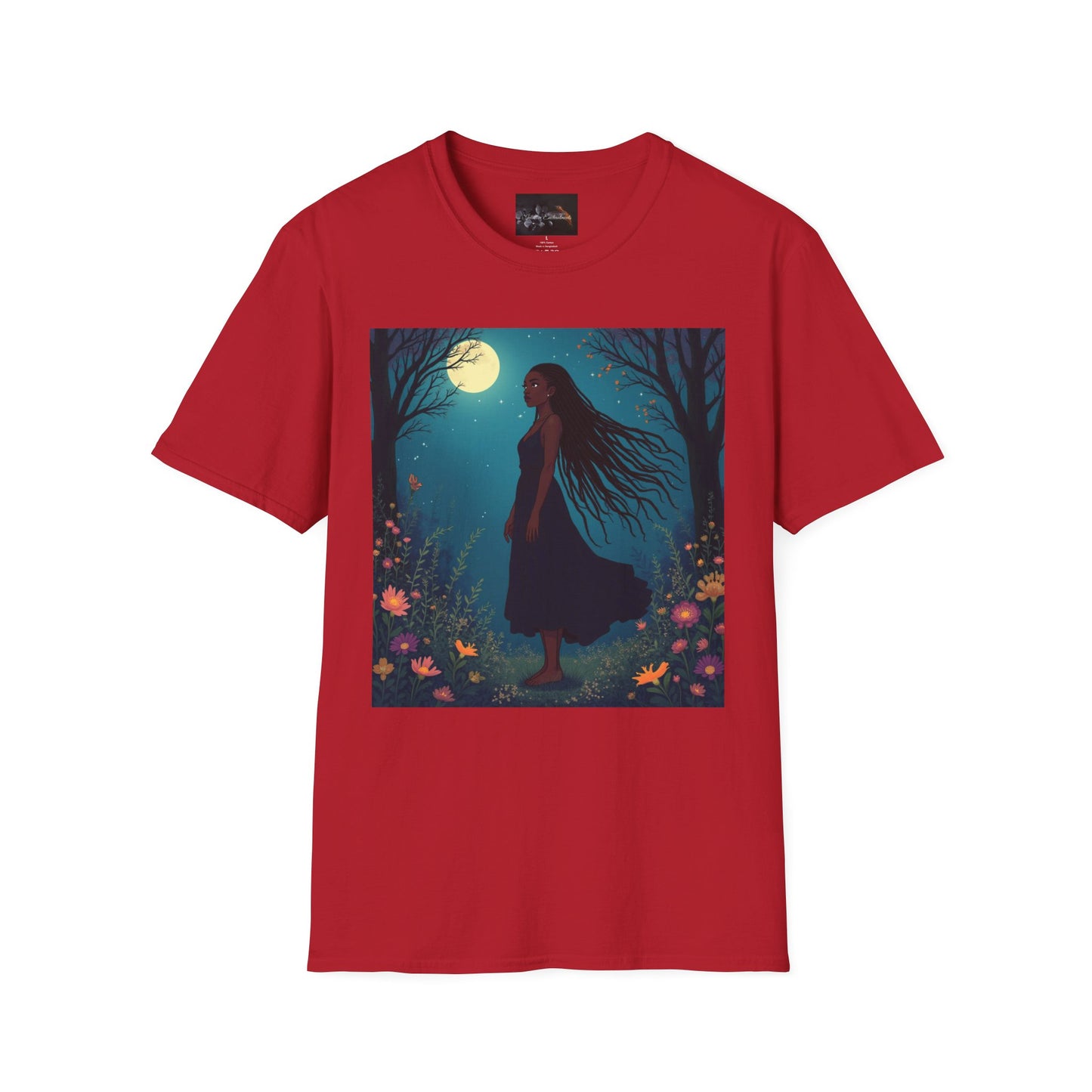 Moonlit Silhouette Unisex T-Shirt, Softstyle Tee for Nature Lovers, Perfect for Gifts and Everyday Wear